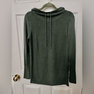 Artisan Ny Teal Knit Hooded Sweater